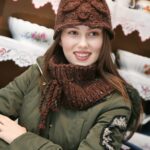 Ženski vuneni komplet šešir sa šalom