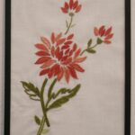 Uramljen ručni vez, cvetni motiv